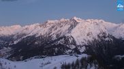 Archived webcam image showing Mountain station Goldried gondola on 26 Feb 2026 at 06:18
