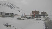 Archived webcam image showing Jägeralpe: View Ski Hotel on 1 Apr 2026 at 14:59