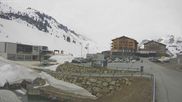 Archived webcam image showing Jägeralpe: View Ski Hotel on 12 Apr 2026 at 10:28