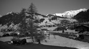 Archived webcam image showing Hotel Alpina at Adelboden Boden on 5 Apr 2026 at 06:24