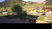Archiviertes Webcam Bild: Adelboden: Blick Hotel Alpina zum Weltcuphang am 28.05.2026 um 08:50 Uhr