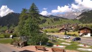 Archiviertes Webcam Bild: Adelboden: Blick Hotel Alpina zum Weltcuphang am 28.05.2026 um 10:50 Uhr