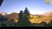 Archived webcam image showing Hotel Alpina at Adelboden Boden on 25 Jun 2026 at 07:08