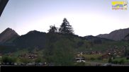 Archived webcam image showing Hotel Alpina at Adelboden Boden on 3 Aug 2026 at 06:40