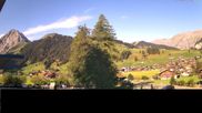 Archived webcam image showing Hotel Alpina at Adelboden Boden on 3 Aug 2026 at 08:40