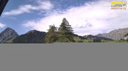 Archived webcam image showing Hotel Alpina at Adelboden Boden on 3 Aug 2026 at 10:40