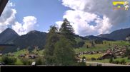 Archived webcam image showing Hotel Alpina at Adelboden Boden on 3 Aug 2026 at 12:40