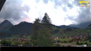 Archived webcam image showing Hotel Alpina at Adelboden Boden on 6 Aug 2026 at 06:52