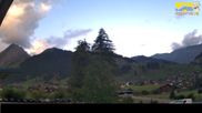 Archived webcam image showing Hotel Alpina at Adelboden Boden on 6 Aug 2026 at 07:52