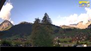 Archived webcam image showing Hotel Alpina at Adelboden Boden on 6 Aug 2026 at 08:52