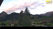 Archived webcam image showing Hotel Alpina at Adelboden Boden on 10 Aug 2026 at 06:14