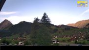 Archiviertes Webcam Bild: Adelboden: Blick Hotel Alpina zum Weltcuphang am 10.08.2026 um 07:38 Uhr