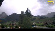 Archiviertes Webcam Bild: Adelboden: Blick Hotel Alpina zum Weltcuphang am 28.08.2026 um 06:19 Uhr