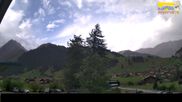 Archiviertes Webcam Bild: Adelboden: Blick Hotel Alpina zum Weltcuphang am 28.08.2026 um 10:19 Uhr