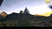 Archived webcam image showing Hotel Alpina at Adelboden Boden on 24 Sep 2026 at 08:54