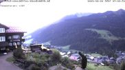 Archived webcam image showing Hotel Sonnenberg Hirschegg on 8 Aug 2026 at 07:36
