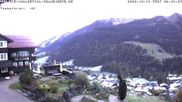 Archived webcam image showing Hotel Sonnenberg Hirschegg on 13 Oct 2026 at 08:49