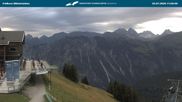 Archived webcam image showing middle station Fellhornbahn on 23 Jul 2026 at 07:36