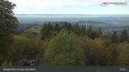 Archived webcam image showing Schauinsland top station on 16 Oct 2026 at 13:12