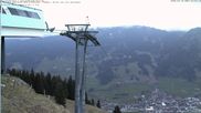 Archiviertes Webcam Bild: Bergstation Hornbahn, Blick Bad Hindelang am 12.04.2026 um 06:55 Uhr