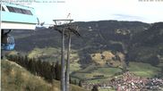 Archiviertes Webcam Bild: Bergstation Hornbahn, Blick Bad Hindelang am 26.08.2026 um 10:46 Uhr