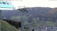 Archiviertes Webcam Bild: Bergstation Hornbahn, Blick Bad Hindelang am 15.10.2026 um 18:04 Uhr