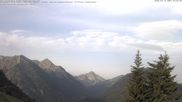 Archiviertes Webcam Bild: Oberjoch: Blick vom Familux Resort auf die Allgäuer Hochalpen am 14.07.2026 um 07:00 Uhr