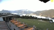 Archived webcam image showing mountain restaurant Reitlehen Alm on 6 Aug 2026 at 07:44