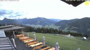 Archived webcam image showing mountain restaurant Reitlehen Alm on 5 Sep 2026 at 07:38