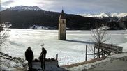 Archiviertes Webcam Bild: Versunkener Turm im Reschensee am 26 Feb 2026 um 14:11 Uhr
