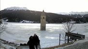 Archived webcam image showing The Church Tower in the Lake Resia on 26 Feb 2026 at 18:13