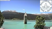 Archived webcam image showing The Church Tower in the Lake Resia on 23 May 2026 at 12:37
