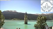 Archived webcam image showing The Church Tower in the Lake Resia on 23 May 2026 at 14:37