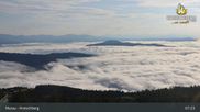Archived webcam image showing Kreischberg Mountain: Top Station Orange Sixpack on 8 Aug 2026 at 07:31