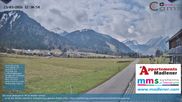 Archived webcam image showing Schoppernau lower valley on 23 Mar 2026 at 12:37