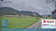 Archived webcam image showing Schoppernau lower valley on 13 Apr 2026 at 12:08