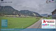 Archived webcam image showing Schoppernau lower valley on 13 Apr 2026 at 14:08