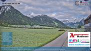 Archived webcam image showing Schoppernau lower valley on 13 May 2026 at 06:39