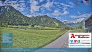Archived webcam image showing Schoppernau lower valley on 13 May 2026 at 10:39
