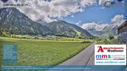 Archived webcam image showing Schoppernau lower valley on 13 May 2026 at 14:39