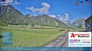 Archived webcam image showing Schoppernau lower valley on 21 May 2026 at 08:42