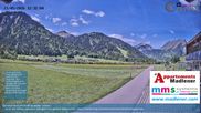 Archived webcam image showing Schoppernau lower valley on 21 May 2026 at 12:42