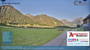 Archived webcam image showing Schoppernau lower valley on 28 May 2026 at 07:36