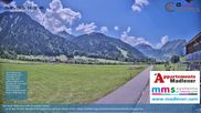 Archived webcam image showing Schoppernau lower valley on 28 May 2026 at 14:36