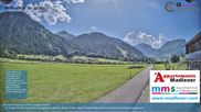 Archived webcam image showing Schoppernau lower valley on 28 May 2026 at 16:06