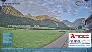 Archived webcam image showing Schoppernau lower valley on 11 Aug 2026 at 07:31