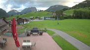 Archived webcam image showing Schoppernau: View from Hotel Schrannen-Hof on 14 Jun 2026 at 06:48