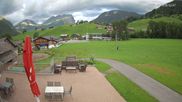 Archived webcam image showing Schoppernau: View from Hotel Schrannen-Hof on 14 Jun 2026 at 07:48
