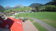 Archived webcam image showing Schoppernau: View from Hotel Schrannen-Hof on 12 Jul 2026 at 08:36