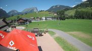 Archived webcam image showing Schoppernau: View from Hotel Schrannen-Hof on 12 Jul 2026 at 12:36